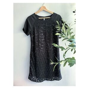 Elegant Black Lace and Sequins Dress